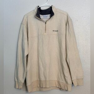 Columbia Men's Beige Zip-Up Sweater